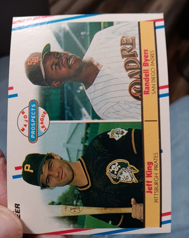 1988 Fleer #653 Jeff King / Randall Byers — front