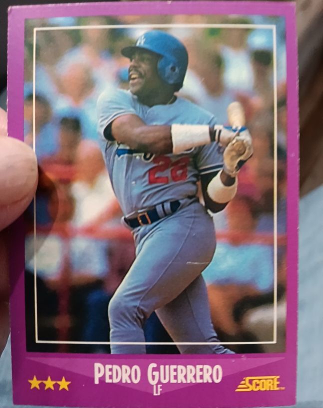 1988 Score #9 Pedro Guerrero — front