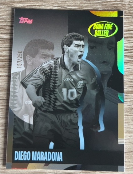 2024 Topps Argentina Team Set Bona Fide Baller #157/250 Diego Maradona — front