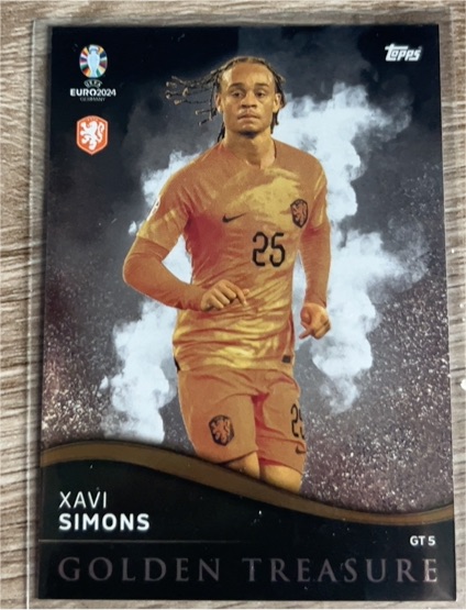 2024 Topps UEFA EURO Match Attax #GT5 Xavi Simons Golden Treasure — front