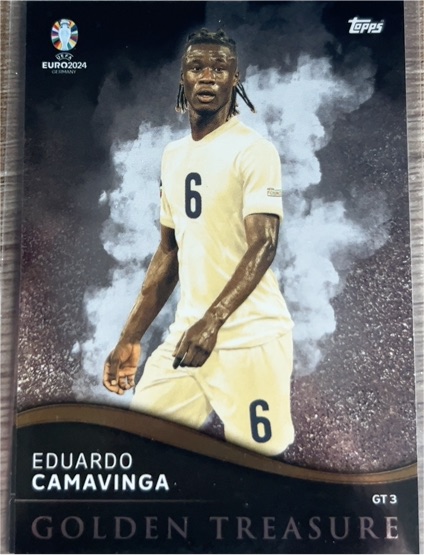 2024 Topps UEFA EURO 2024 Match Attax #GT3 Eduardo Camavinga Golden Treasure — front