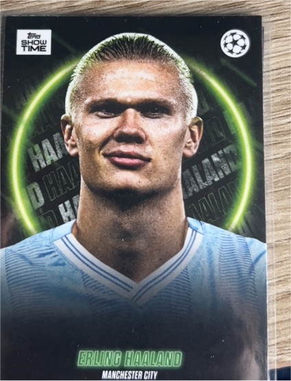 2023-24 Topps Showtime UEFA Club Competitions #NNO Erling Haaland — front
