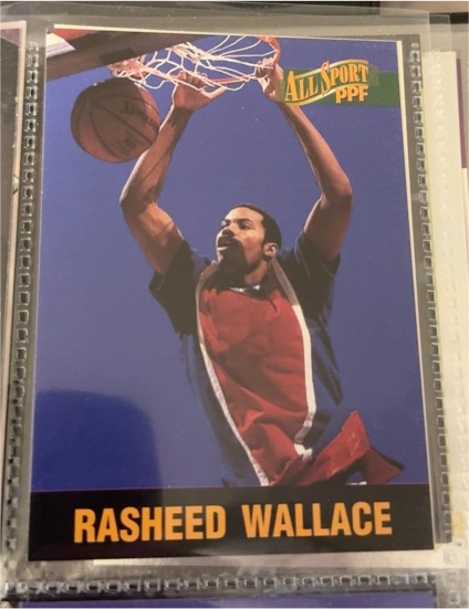 1996 Score Board All Sport PPF #86 Rasheed Wallace — front
