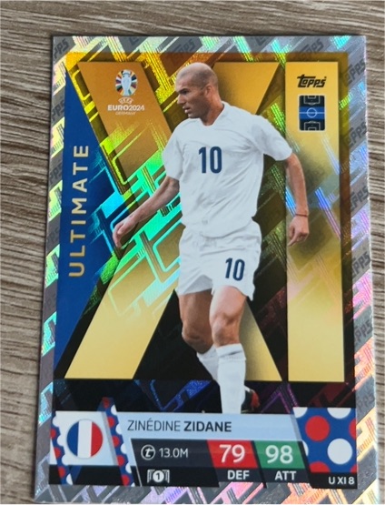 2024 Topps Match Attax Euro 2024 #UXI8 Zinedine Zidane Ultimate XI — front