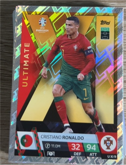 2024 Topps Match Attax UEFA Euro Ultimate XI #UXI9 Cristiano Ronaldo — front