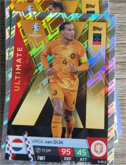 2024 Topps Match Attax UEFA Euro #UXI2 Virgil van Dijk Ultimate XI — front