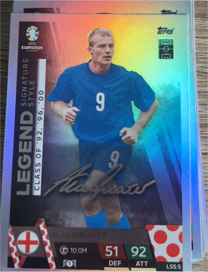 2024 Topps Match Attax Euro 2024 #LSS5 Alan Shearer — front