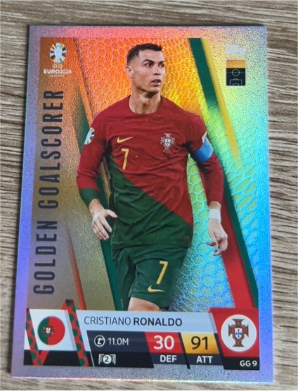 2024 Topps Match Attax UEFA Euro Golden Goalscorer Cristiano Ronaldo #GG9 — front