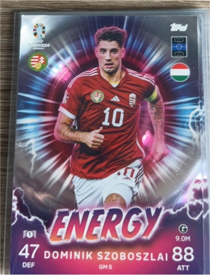 2024 Topps Match Attax UEFA Euro #GM5 Dominik Szoboszlai Energy — front