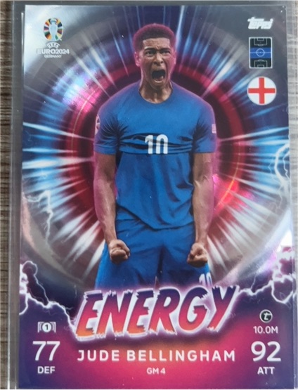 2024 Topps Match Attax Euro #GM4 Jude Bellingham Energy — front