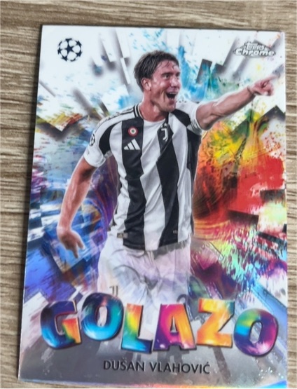 2024-25 Topps Chrome UEFA Club Competitions Golazo #GZ-28 Dušan Vlahović — front