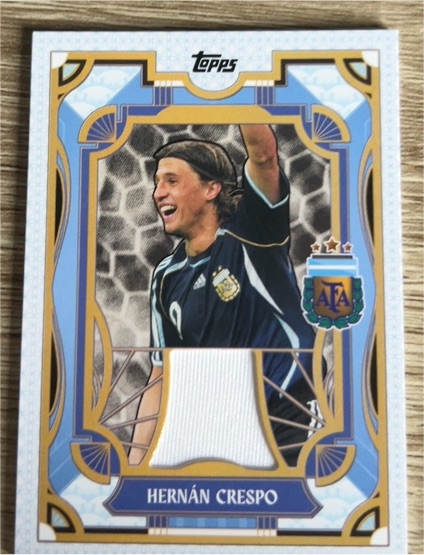 2024 Topps Argentina Team Set Hernán Crespo Match Worn Patch Card — front