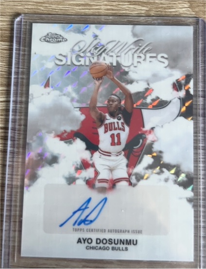 2025 Topps Chrome Sky Write Signatures Ayo Dosunmu — front