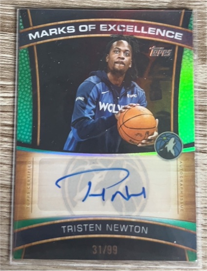 2025-26 Topps Marks of Excellence #ME-TN Tristen Newton — front