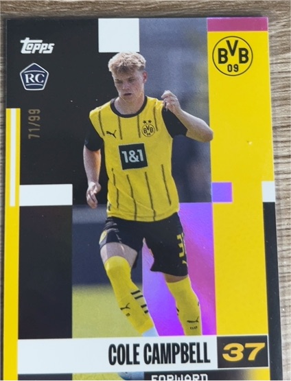 2024-25 Topps Chrome UEFA #37 Cole Campbell — front