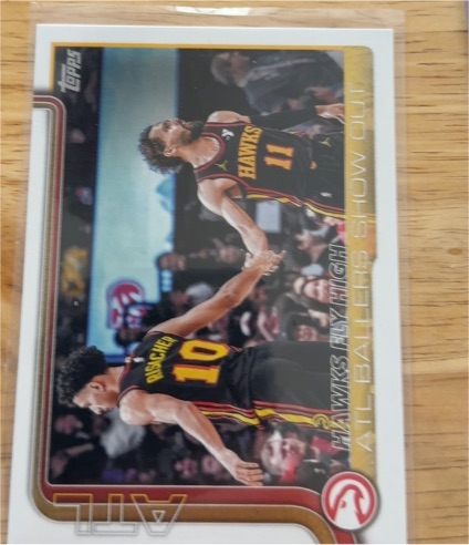 2025-26 Topps #282 Hawks Fly High: ATL Ballers Show Out — front