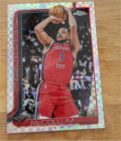 2025-26 Topps Chrome #136 CJ McCollum — front
