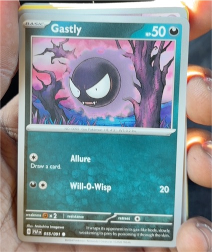 2022 Pokémon Scarlet & Violet Paldean Fates #055 Gastly — front