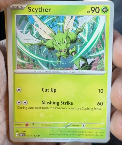 2024 Pokemon Scarlet & Violet Temporal Forces #001 Scyther — front