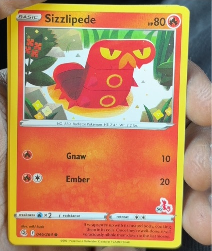 2021 Pokémon Fusion Strike #046 Sizzlipede — front