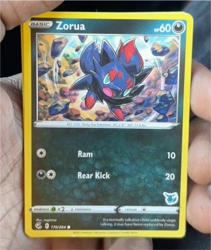 2021 Pokémon Fusion Strike #170 Zorua — front