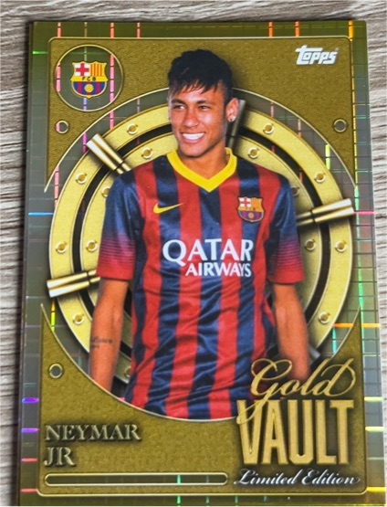 2025 Topps FC Barcelona #25/26 Neymar Jr Gold Vault Limited Edition — front