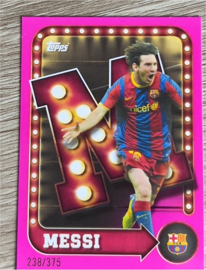 2025 Topps FC Barcelona Collector Tin Name In Lights #238 Lionel Messi — front