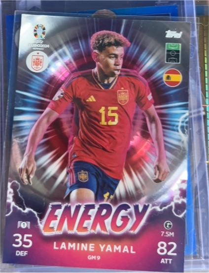 2024 Topps Match Attax UEFA Euro #GM9 Lamine Yamal Energy — front