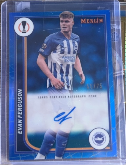 2023-24 Topps Merlin UEFA Club Competitions #AU-EF Evan Ferguson — front