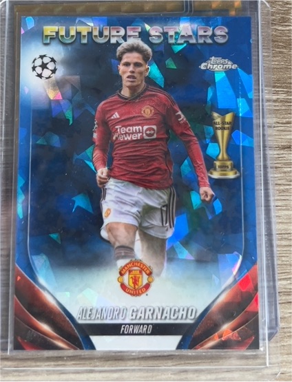 2024 Topps Chrome UEFA #115 Alejandro Garnacho Future Stars — front