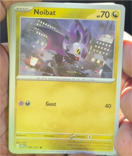 2024 Pokémon Paldean Fates #068 Noibat — front