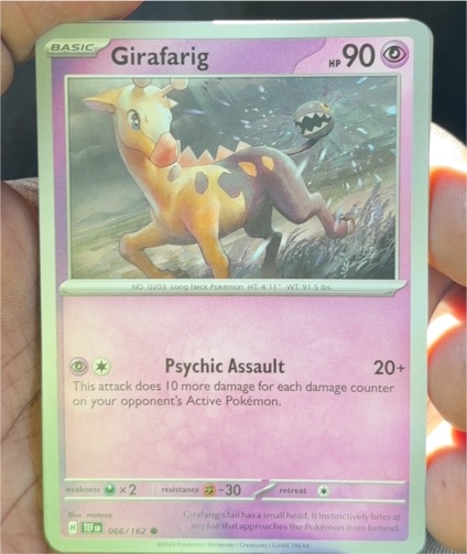 2024 Pokemon TCG SV05: Temporal Forces #66 Girafarig — front