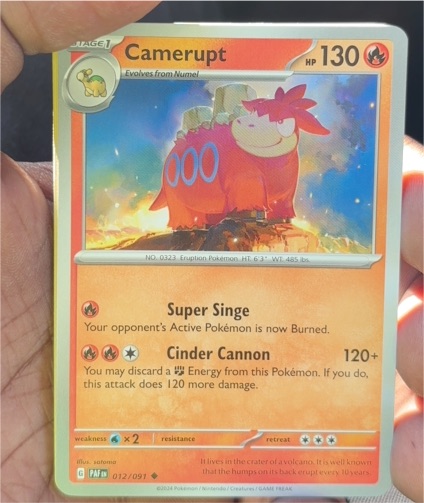 2024 Pokémon Paldean Fates #012 Camerupt — front