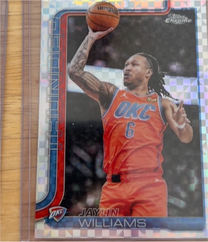 2025-26 Topps Chrome #105 Jaylin Williams — front