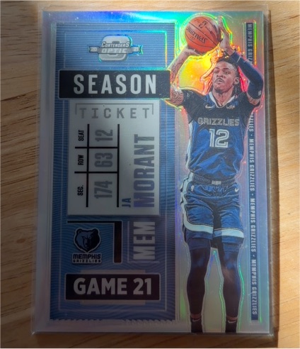 2020-21 Panini Contenders Optic Season Ticket #75 Ja Morant — front