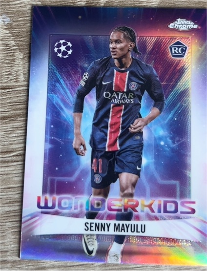 2024-25 Topps Chrome UEFA Club Competitions Wonderkids #WK-15 Senny Mayulu — front