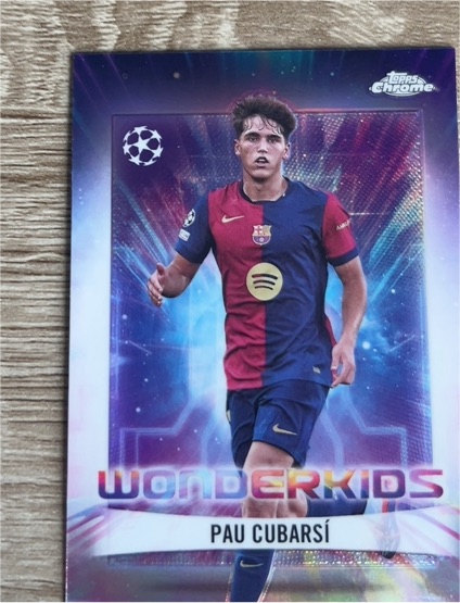 2024-25 Topps Chrome UEFA Club Competitions Wonderkids #WK-13 Pau Cubarsí — front