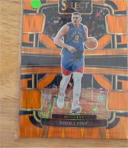 2023-24 Panini Select #32 Nikola Jokic Orange Flash Prizm — front
