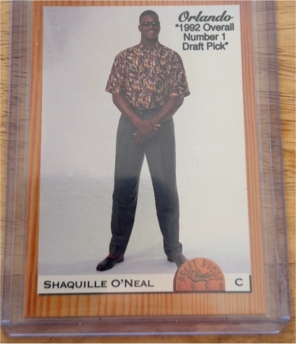 1993 Classic Draft Picks #NNO Shaquille O'Neal Draft Day Woodgrain — front
