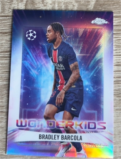 2024-25 Topps Chrome UEFA Club Competitions #WK-9 Bradley Barcola Wonderkids — front