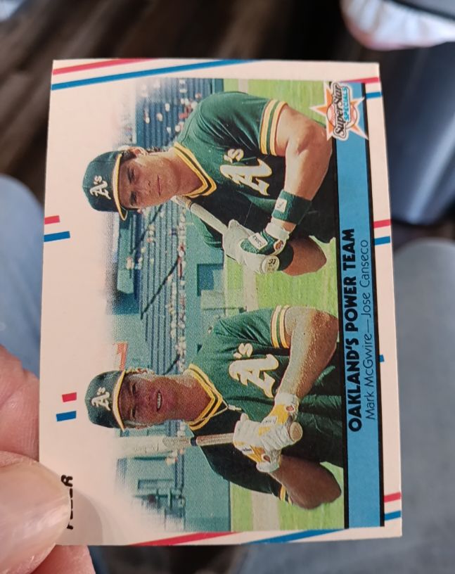1988 Fleer #624 Mark McGwire / Jose Canseco — front