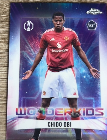 2024-25 Topps Chrome UEFA Club Competitions #WK-3 Chido Obi Wonderkids Rookie RC — front