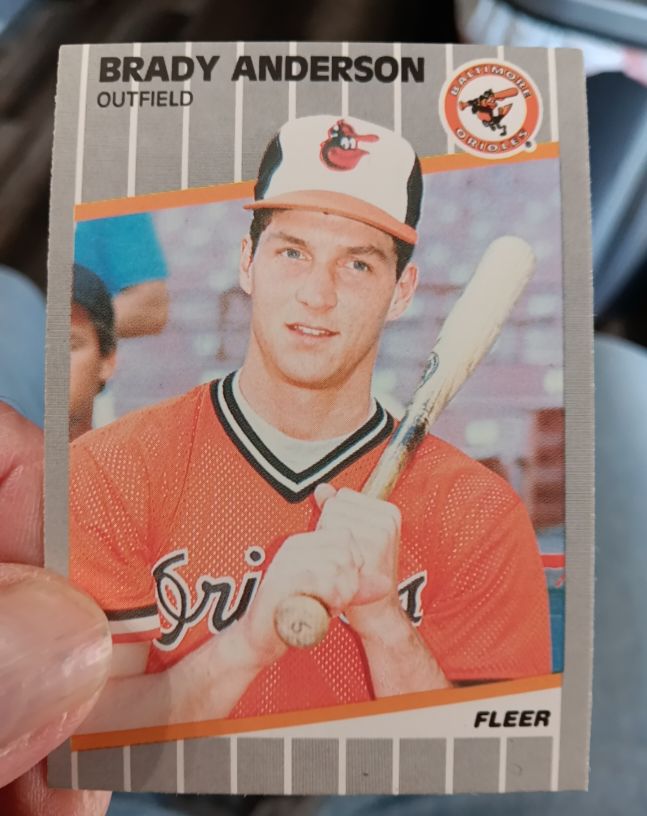 1989 Fleer #606 Brady Anderson — front