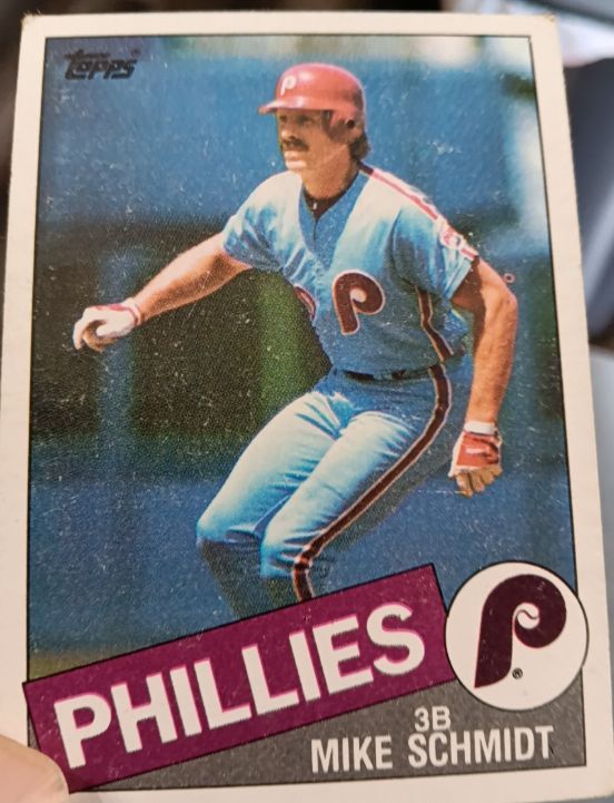 1985 Topps #500 Mike Schmidt Philadelphia Phillies — front