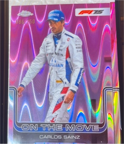 2025 Topps Chrome Formula 1 F1 #189 Carlos Sainz On The Move — front