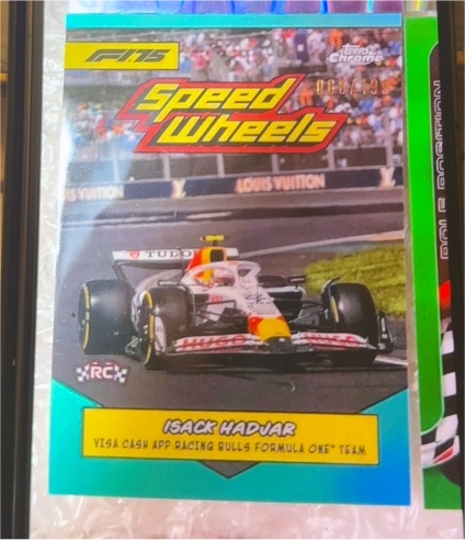 2025 Topps Chrome F1 #75-VCARB Isack Hadjar Speed Wheels — front