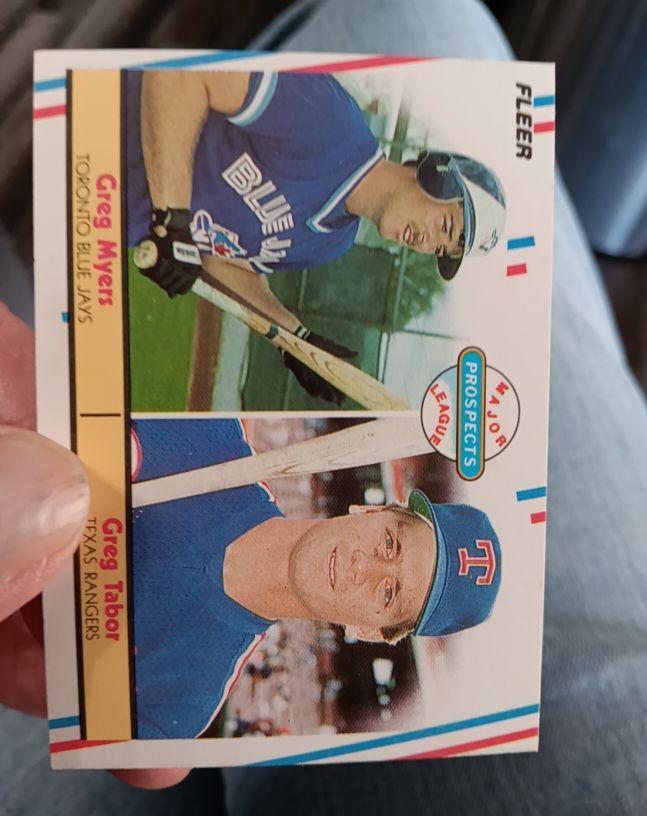 1988 Fleer #641 Greg Myers / Greg Tabor — front
