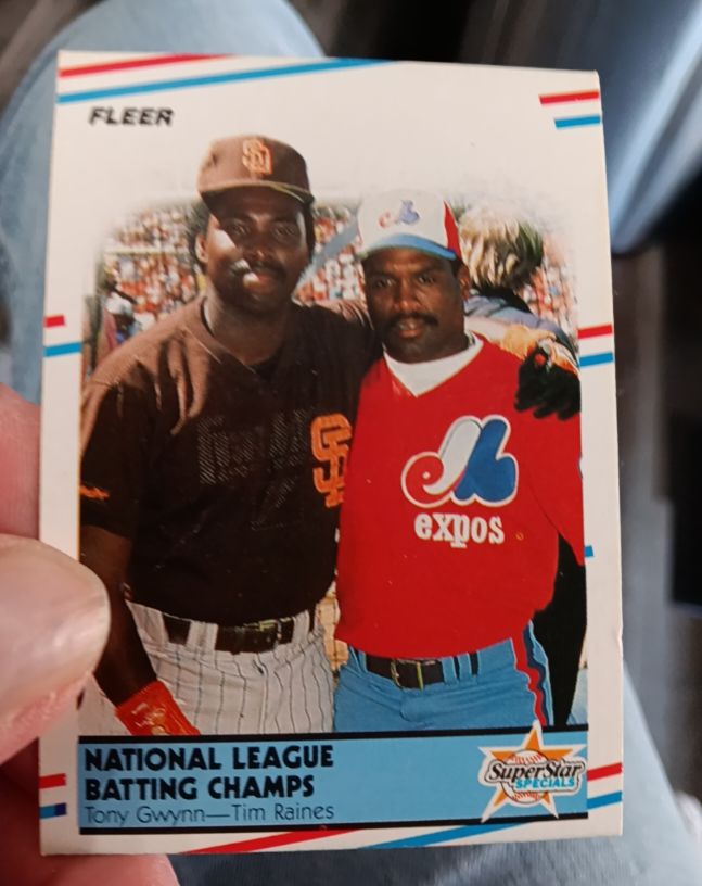 1988 Fleer #631 Tony Gwynn / Tim Raines — front