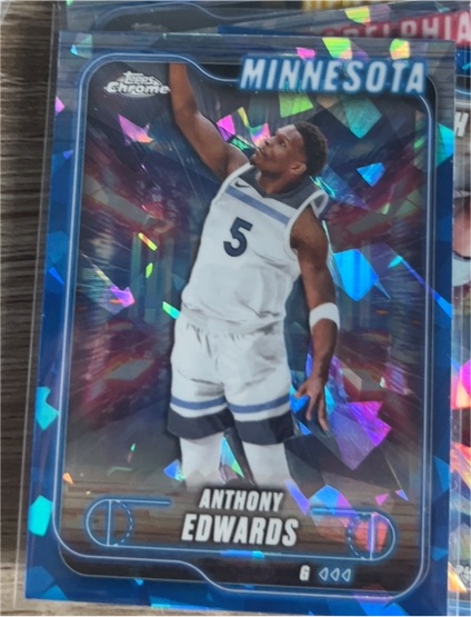 2024-25 Topps Chrome #77 Anthony Edwards — front