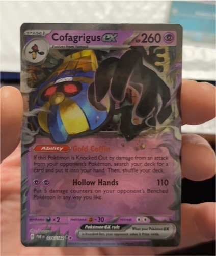 2023 Pokémon SV04: Paradox Rift #076 Cofagrigus ex — front